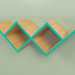 modèle 3D Bibliothèque Woo Shelf (turquoise) - preview