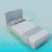 3d model Cama con cabecero - vista previa