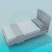 Modelo 3d Cama com cabeceira - preview