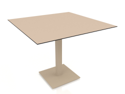 Table à manger sur pied colonne 90x90 (Sable)