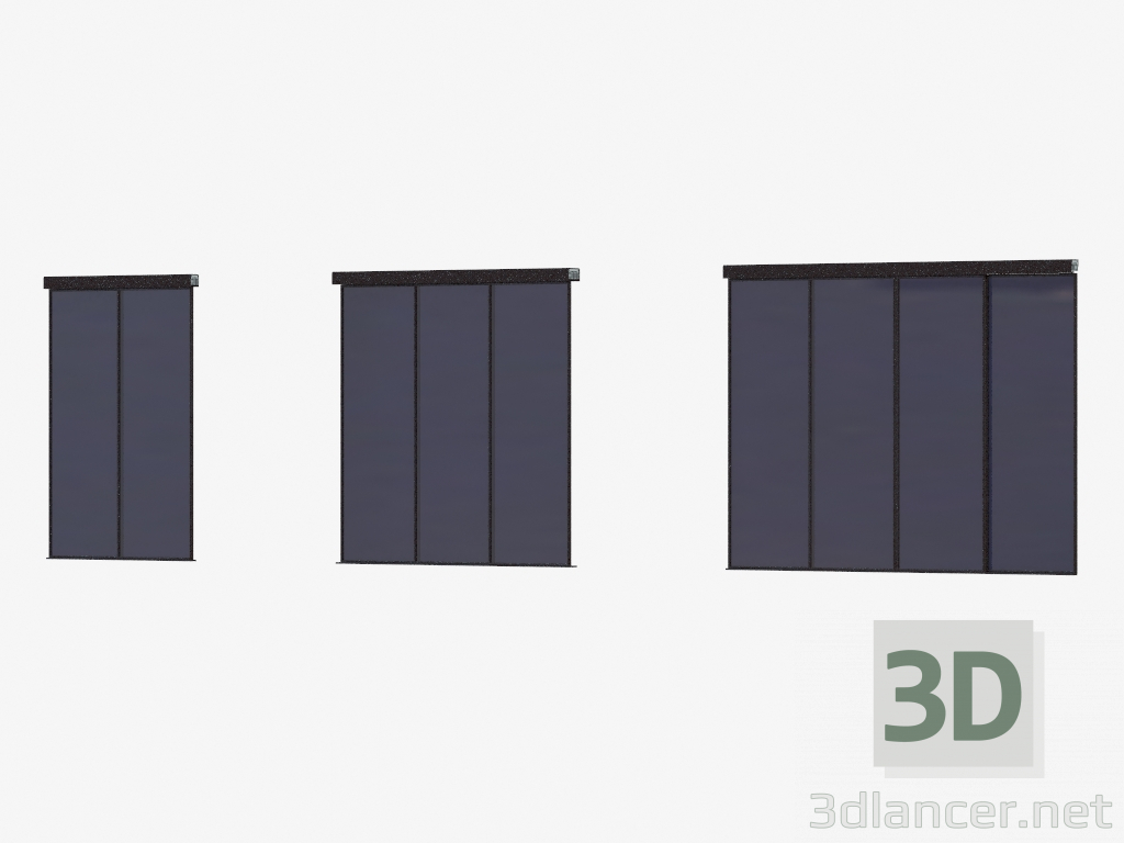 Modelo 3d Partição Interroom de A6 (preto transparente marrom escuro) - preview