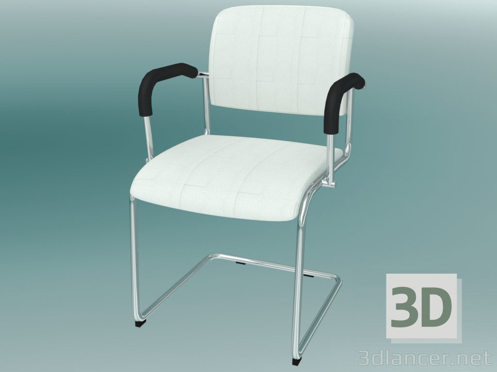 3d model Silla de visitante (V 2P) - vista previa