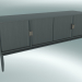 3d model Media console with 4 facades (Gray Oak) - preview