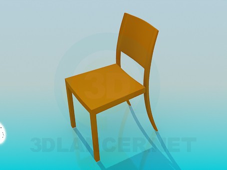 3d model Silla de madera - vista previa