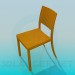 3d model Wooden chair - preview