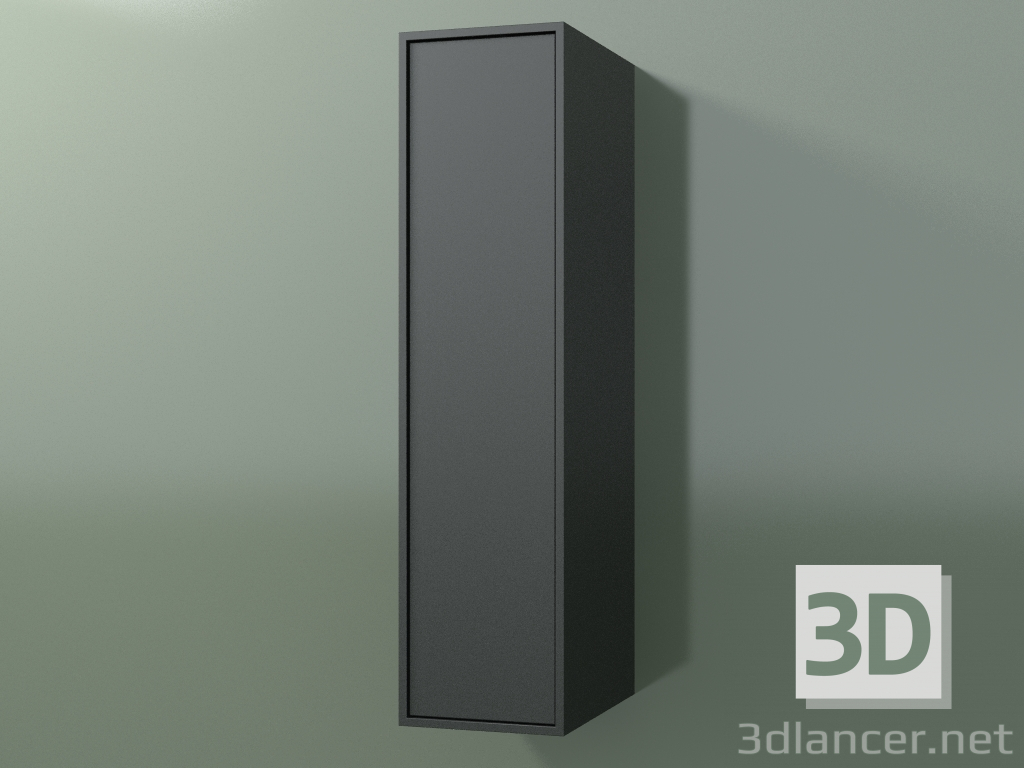 3d model Armario de pared con 1 puerta (8BUAСDD01, 8BUAСDS01, Deep Nocturne C38, L 24, P 36, H 96 cm) - vista previa