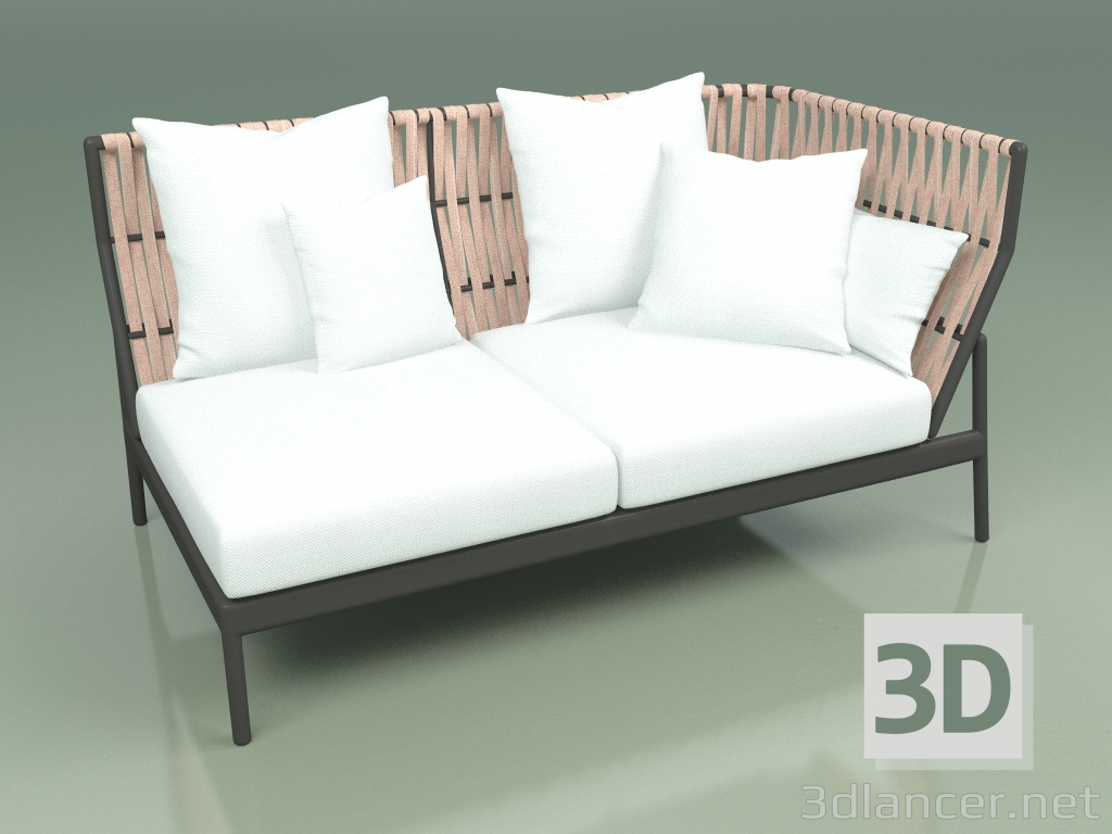 3d model Sofa module left 105 (Belt Rose) - preview