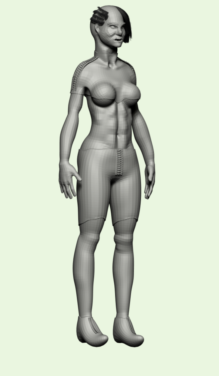 3d model Girl - preview