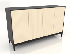 Mobile TV FARGO con frontali fresati 1600x500x950 mm (vaniglia, rovere nero, opzione 4)