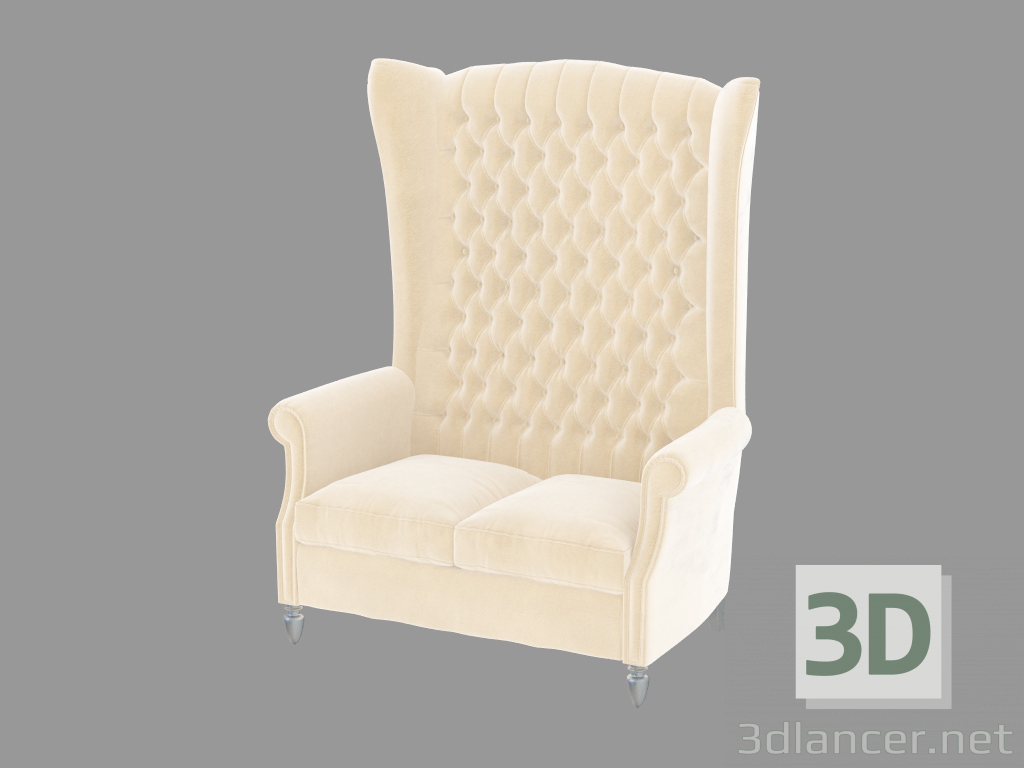 3d model Double armchair AVERY bergere divanetto - preview