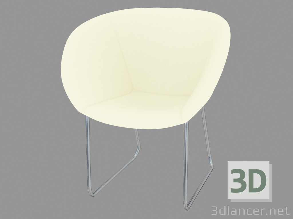 3d model Silla de marco de acero - vista previa