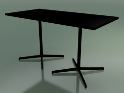 Mesa retangular com base dupla 5524, 5504 (H 74 - 69x139 cm, Preto, V39)