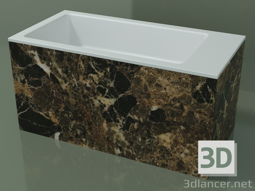 modello 3D Lavabo da appoggio (01R142102, Emperador M06, L 72, P 36, H 36 cm) - anteprima