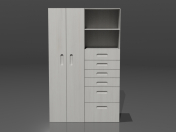 Wardrobe with shelving