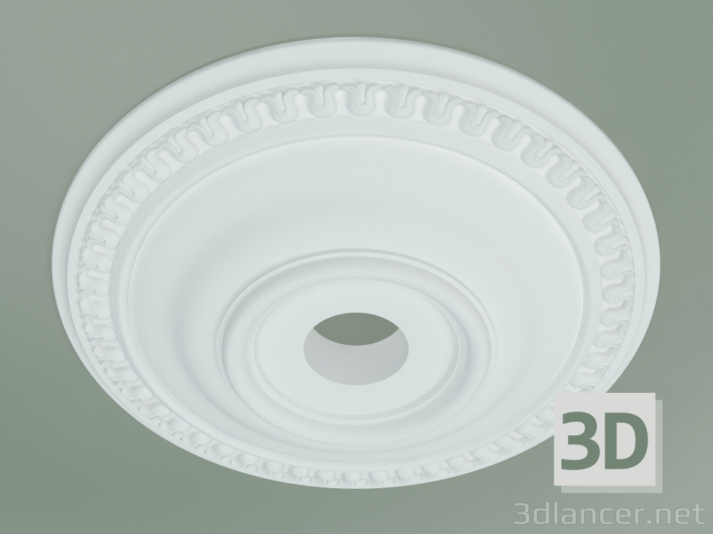 modello 3D Rosetta con ornamento RW001 - anteprima