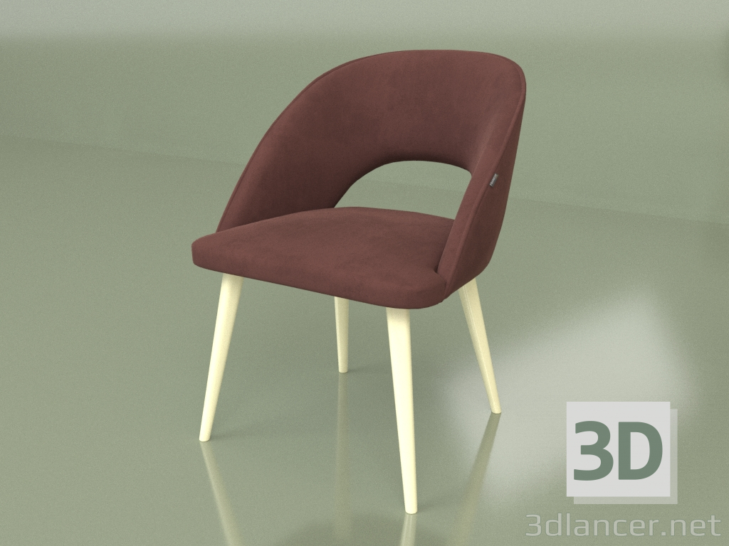 3d model Silla Rocco (patas marfil) - vista previa