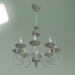 Modelo 3d Lustre suspenso 22404-8 (branco com dourado) - preview