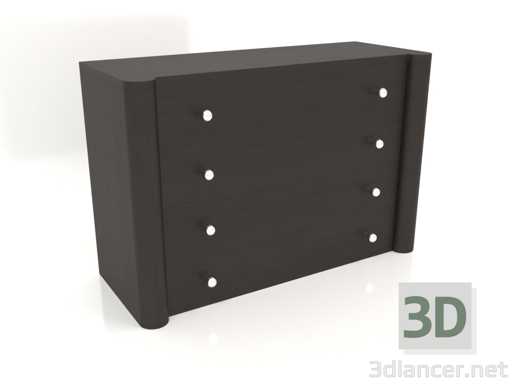 3d модель Комод TM 021 (1210х480х810, wood brown dark) – превью