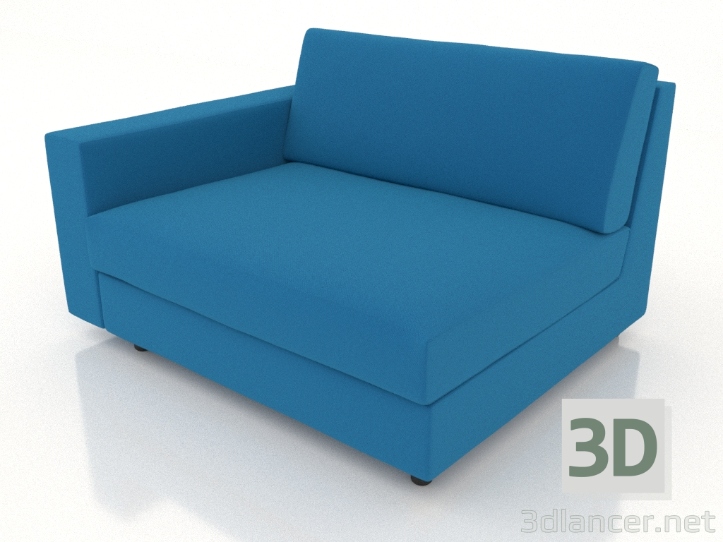 3d model Sofa module 103 single with an armrest on the left - preview