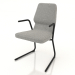 3d model Chair on cantilever legs D25 mm with armrests - preview