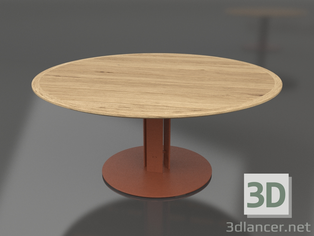 3d model Mesa de comedor Ø170 (terracota, madera de iroko) - vista previa