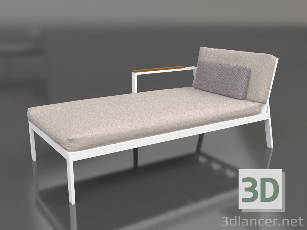 3D modeli Kanepe modülü 2. bölüm sol (Beyaz) - önizleme