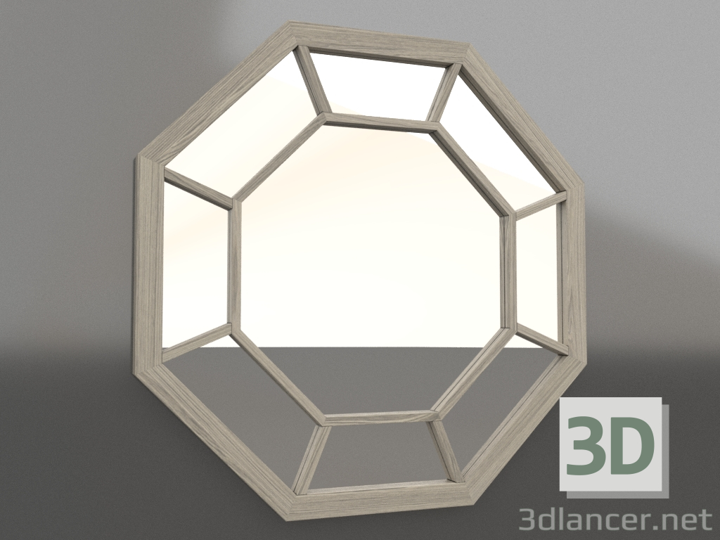 3d model Mirror (lightened oak) - preview 3d model Mirror (lightened oak) - preview