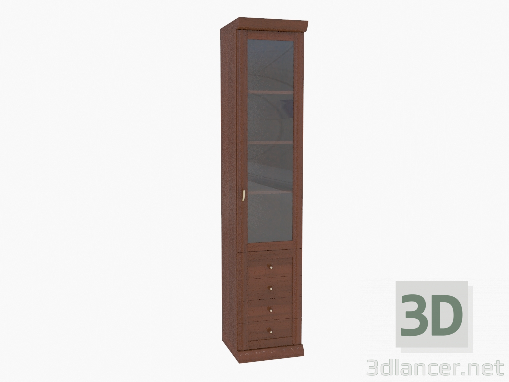 3D modeli Kitaplık dar (261-22) - önizleme