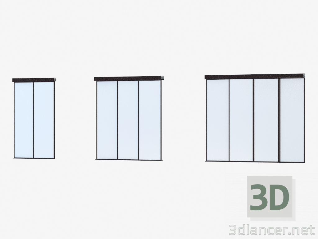 3D modeli A6'nın oda içi bölümü (koyu kahverengi beyaz) - önizleme