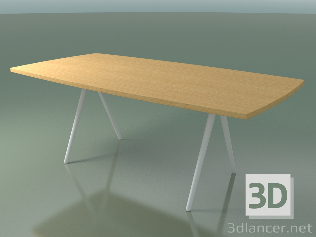 3d model Soap-shaped table 5433 (H 74 - 100x200 cm, legs 180 °, veneered L22 natural oak, V12) - preview