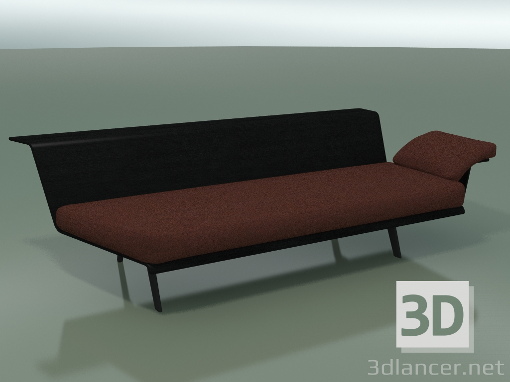 3d model Angle Module Lounge 4424 (135 ° a la derecha, negro) - vista previa