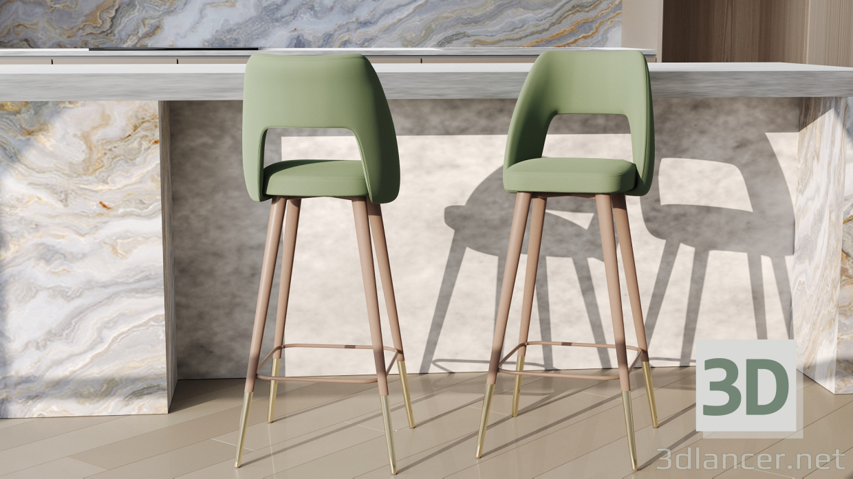 Bar-Hocker 3D-Modell kaufen - Rendern