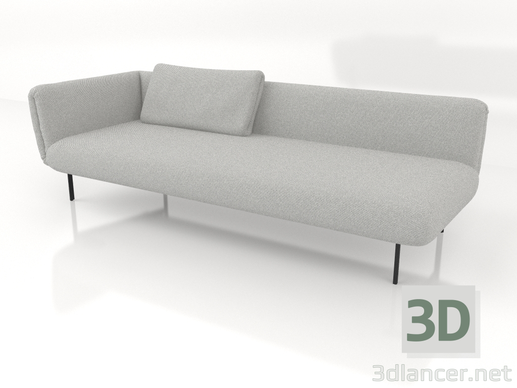 3d model End sofa module 225 left (option 2) - preview