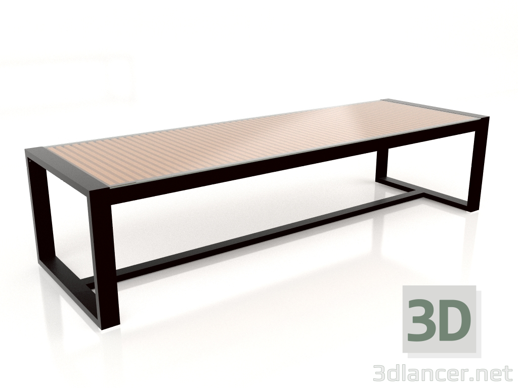 3d model Dining table with glass top 307 (Black) - preview