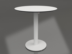 Table à manger sur pied colonne Ø70 (Gris)