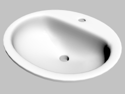 Washbasin mounted in the Konwalia countertop (CDK 6U5B)