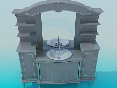 modèle 3D Lavabo de meuble - preview