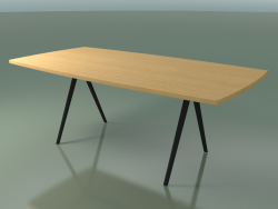 Soap-shaped table 5433 (H 74 - 100x200 cm, legs 180 °, veneered L22 natural oak, V44)