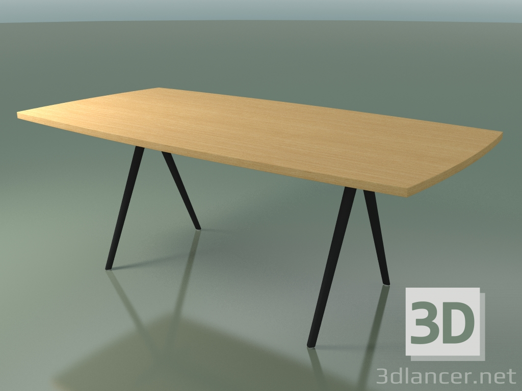 3d model Mesa en forma de jabón 5433 (H 74 - 100x200 cm, patas 180 °, chapa de roble natural L22, V44) - vista previa