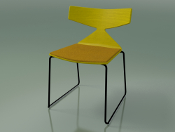 Silla apilable 3711 (en trineo, con almohada, Amarillo, V39)