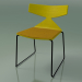 3d model Stackable chair 3711 (on a sled, with a pillow, Yellow, V39) - preview