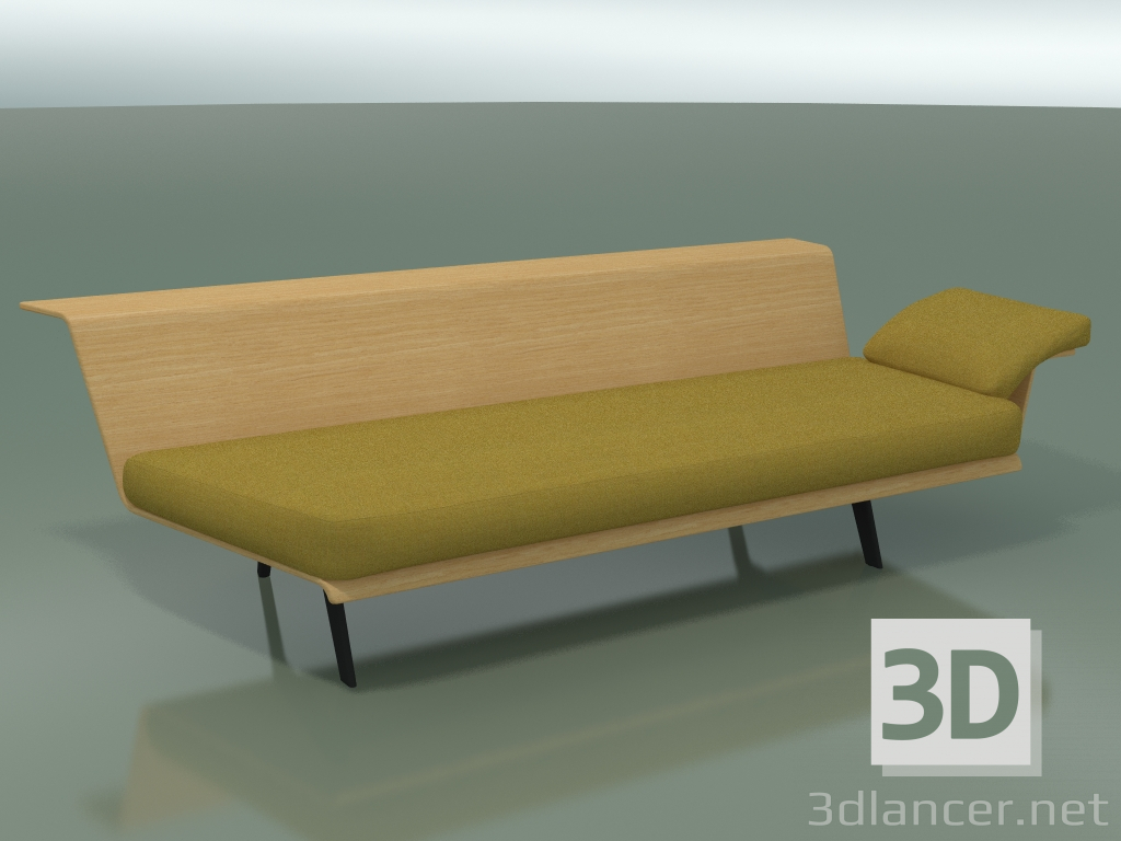 3d модель Модуль угловой Lounge 4424 (135° правый, Natural oak) – превью