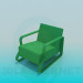 3d model Chair with solid armrests - preview