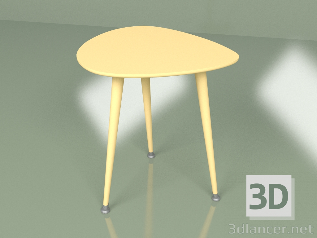 modèle 3D Table d'appoint Drop monochrome (jaune ocre) - preview