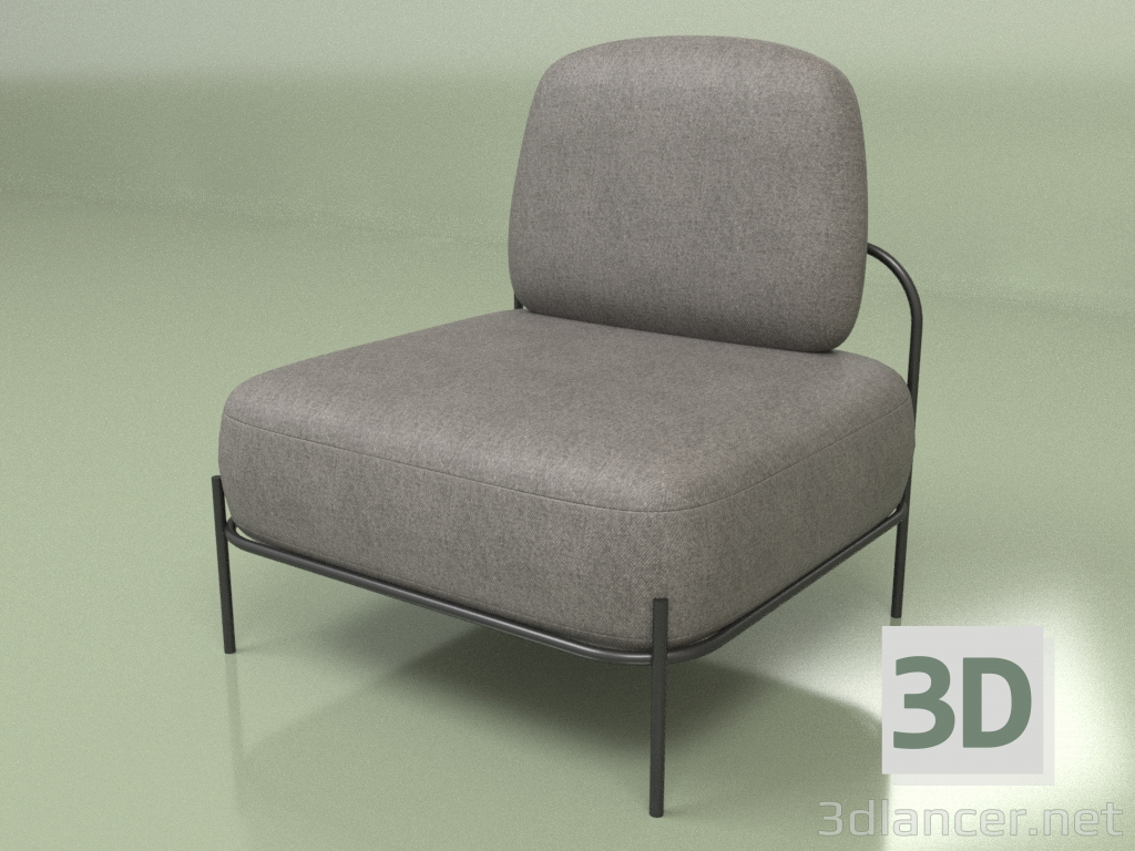 3d model Armchair Pawai (dark grey) - preview