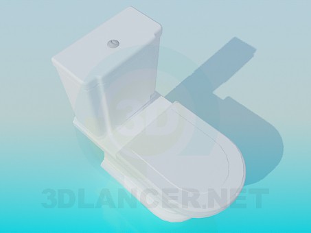 3d model Toilet with awkward cistern - preview