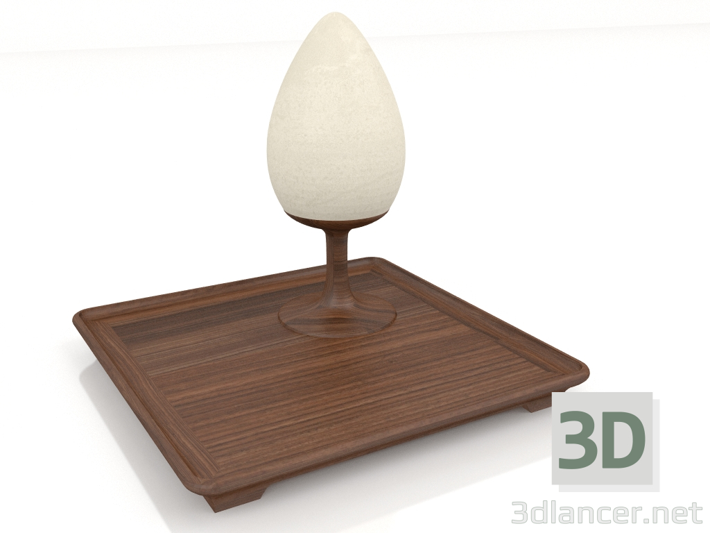 3d model Lámpara de mesa Alberi di Toscana (Cuadrado de ciprés) - vista previa