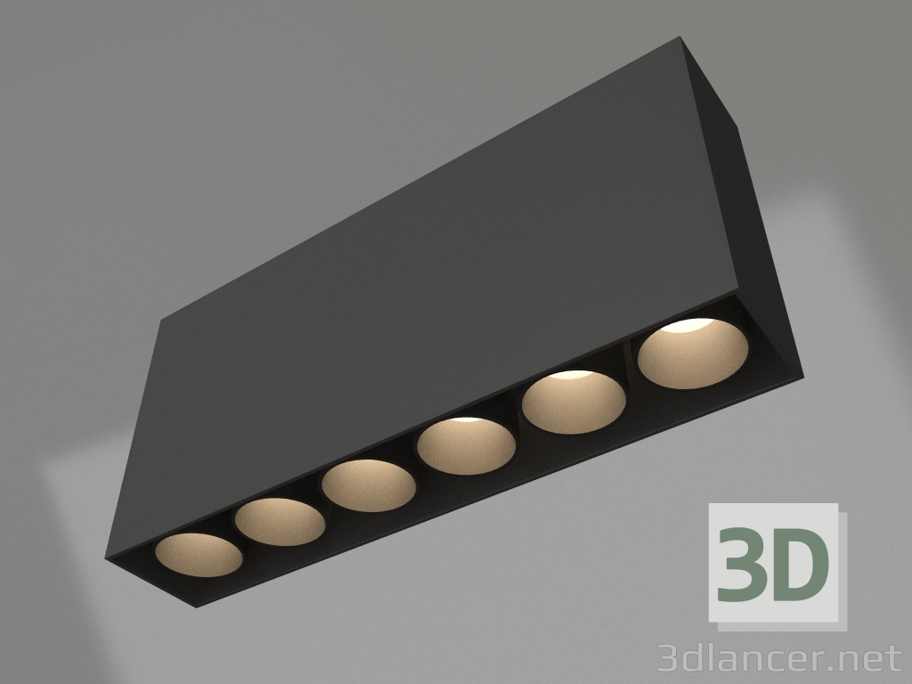 modello 3D Lampada SP-ORIENT-SURFACE-TC-S186x35-15W Warm3000 (BK, 30 gradi, 230V) - anteprima