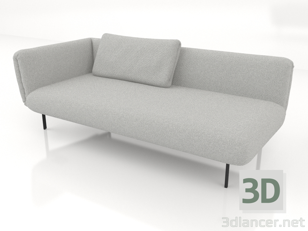 3D modeli Kanepe modül sonu 190 sol (seçenek 2) - önizleme