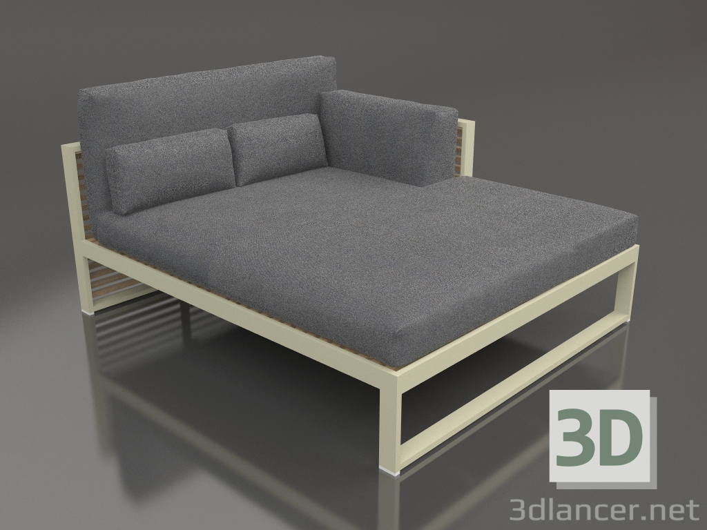 3D Modell XL-Modulsofa, Abschnitt 2 rechts, hohe Rückenlehne (Gold) - Vorschau